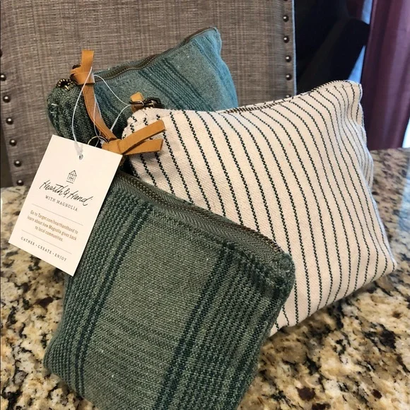 🔥👀🔥3 Pack Hearth And Hand Canvas Travel Cases, Brand New In Plastic! - Picture 4 of 7